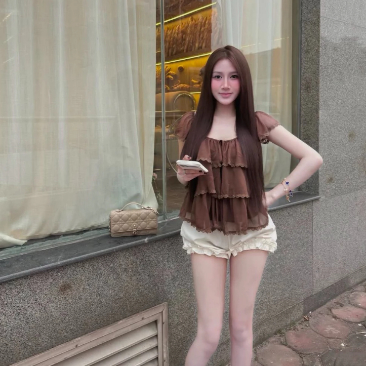 Áo Voan Babydoll Bèo Tầng Cánh Tiên Xòe Siu Xinh LALA TOP, Kiểu Dáng Basic Dễ Mặc Mềm Mát | BigBuy360 - bigbuy360.vn