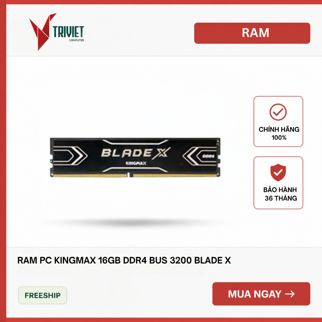 Ram PC Kingmax 16GB DDR4 bus 3200 BLADE X
