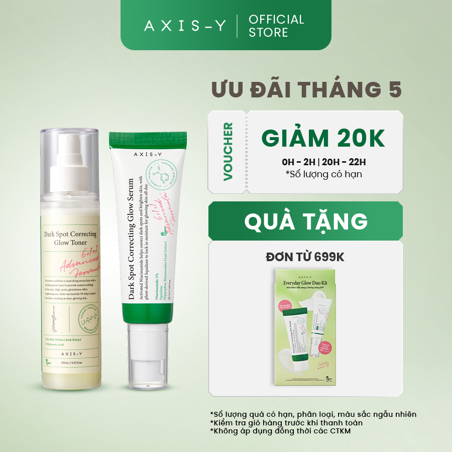 Combo Dưỡng Sáng Mờ Thâm AXIS-Y Serum & Toner | Dark Spot Serum & Toner 50ml & 125ml