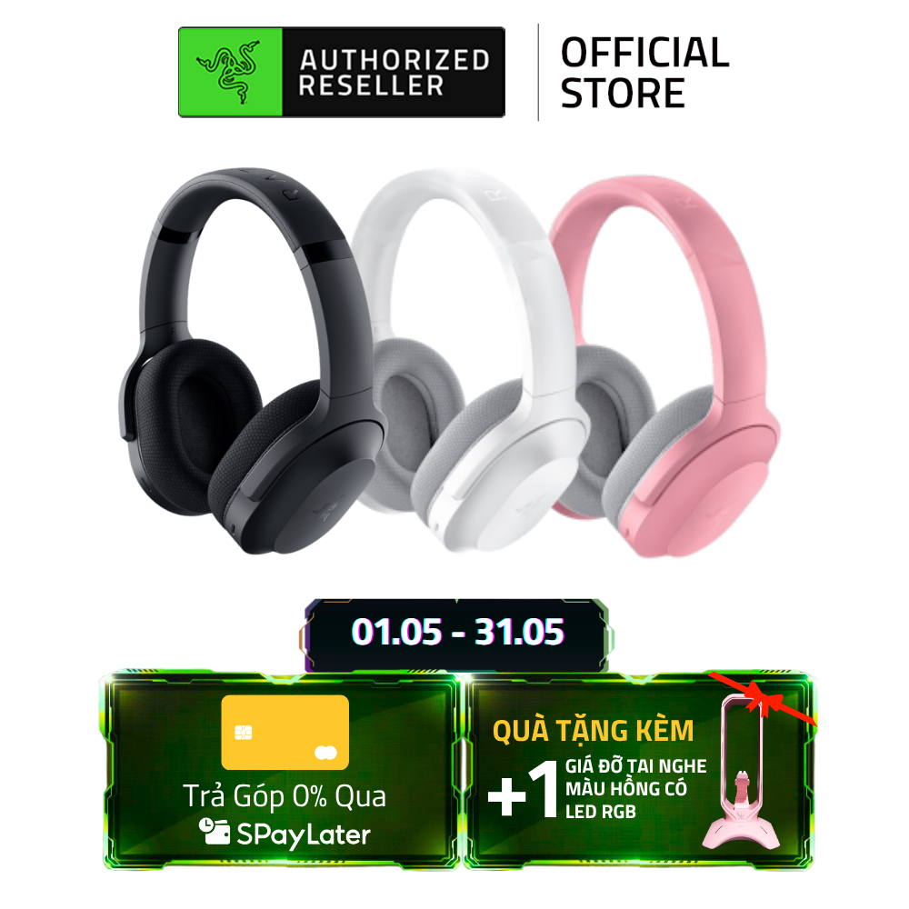 Tai Nghe Razer Barracuda Không Dây | TITANIUM 50MM Driver | Mic Khử Ồn BEAMFORMING | FOAM FLOWKNIT Êm Ái | THX Audio