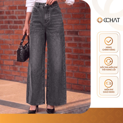 Quần Jean Nữ 𝐂𝐂𝐇𝐀𝐓 Dáng Suông Filix Basic Chất Liệu Jeans Cao Cấp 16QDJ2052ST
