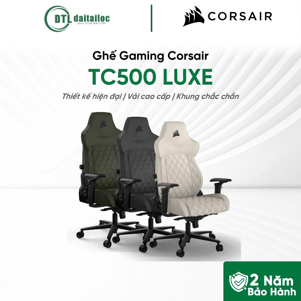 Ghế Gaming Corsair TC500 LUXE | Chính hãng | Bảo hành 24 tháng