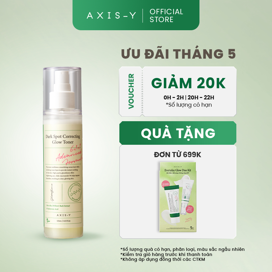 AXIS-Y Toner Nước Cân Bằng Mờ Thâm – Sáng Da 98% Glutathione & 5% Niacinamide | Dark Spot Correcting