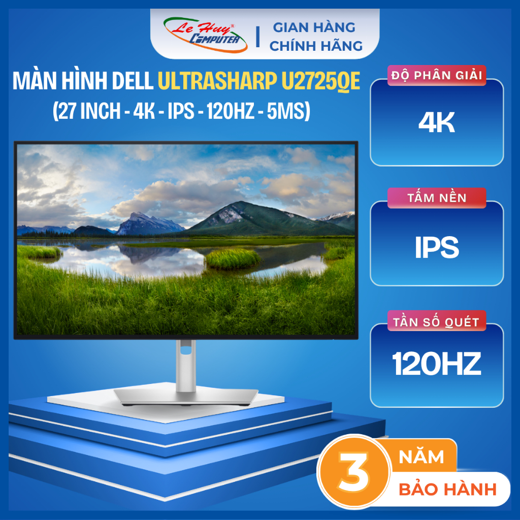 Màn Hình Dell UltraSharp U2725QE 120HZ 27 inch - Hàng Chính Hãng