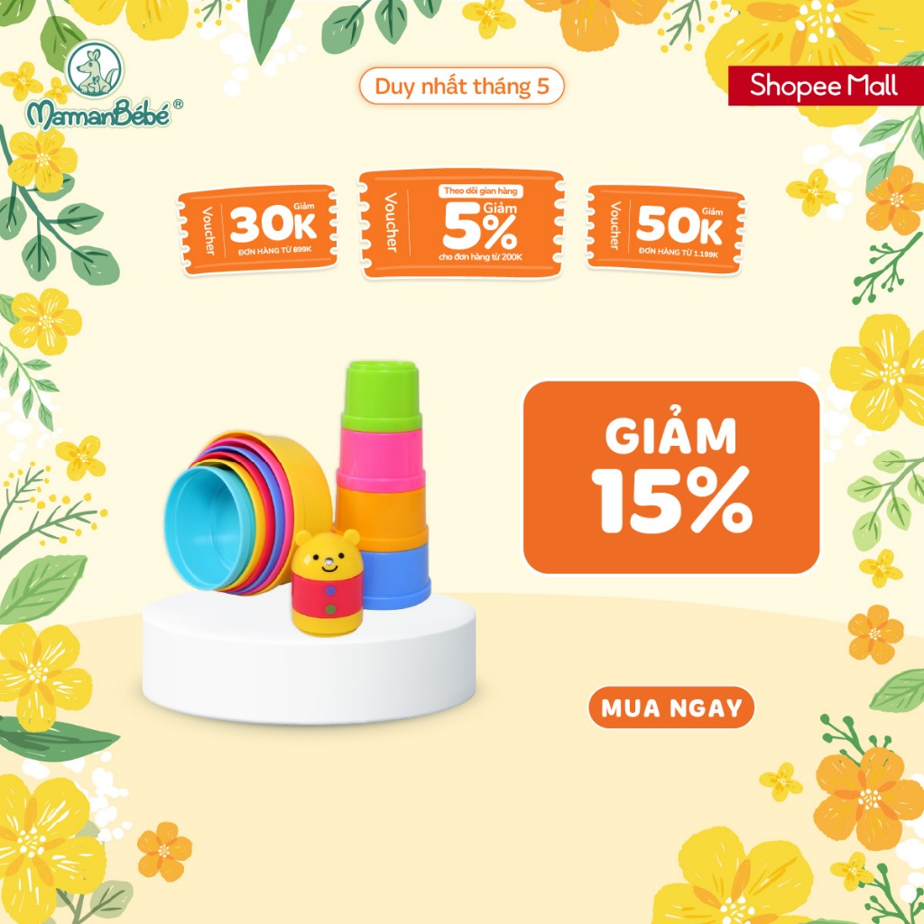 (MamanBébé chính hãng) Bộ xếp hộp Combi