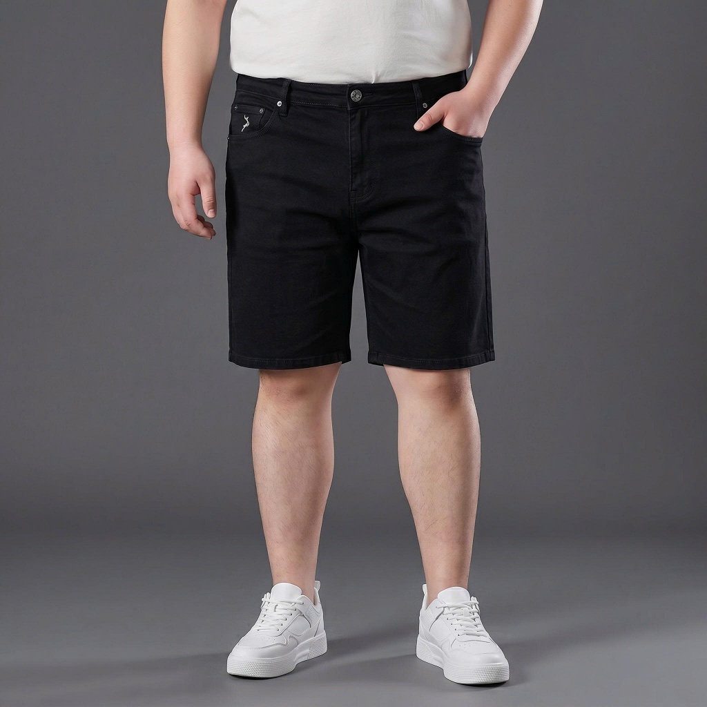 Quần Sooc Jean Big Size Nam 80-140kg AKYOO - Chất Jean Mền Mại Co Giãn 04 Chiều Size Đại Cho BigSize