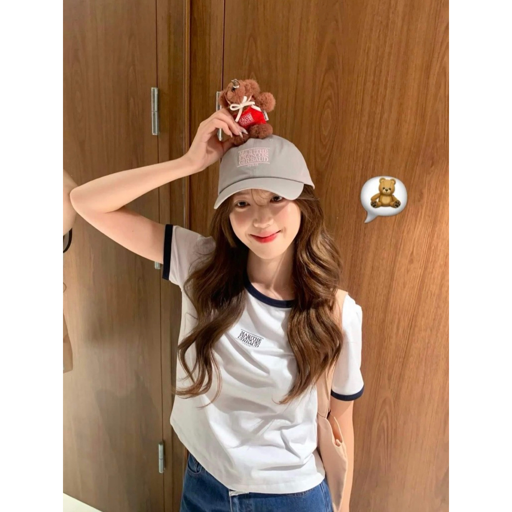 [Auth] Áo Marithe CLASSIC LOGO RINGER TEE trendy