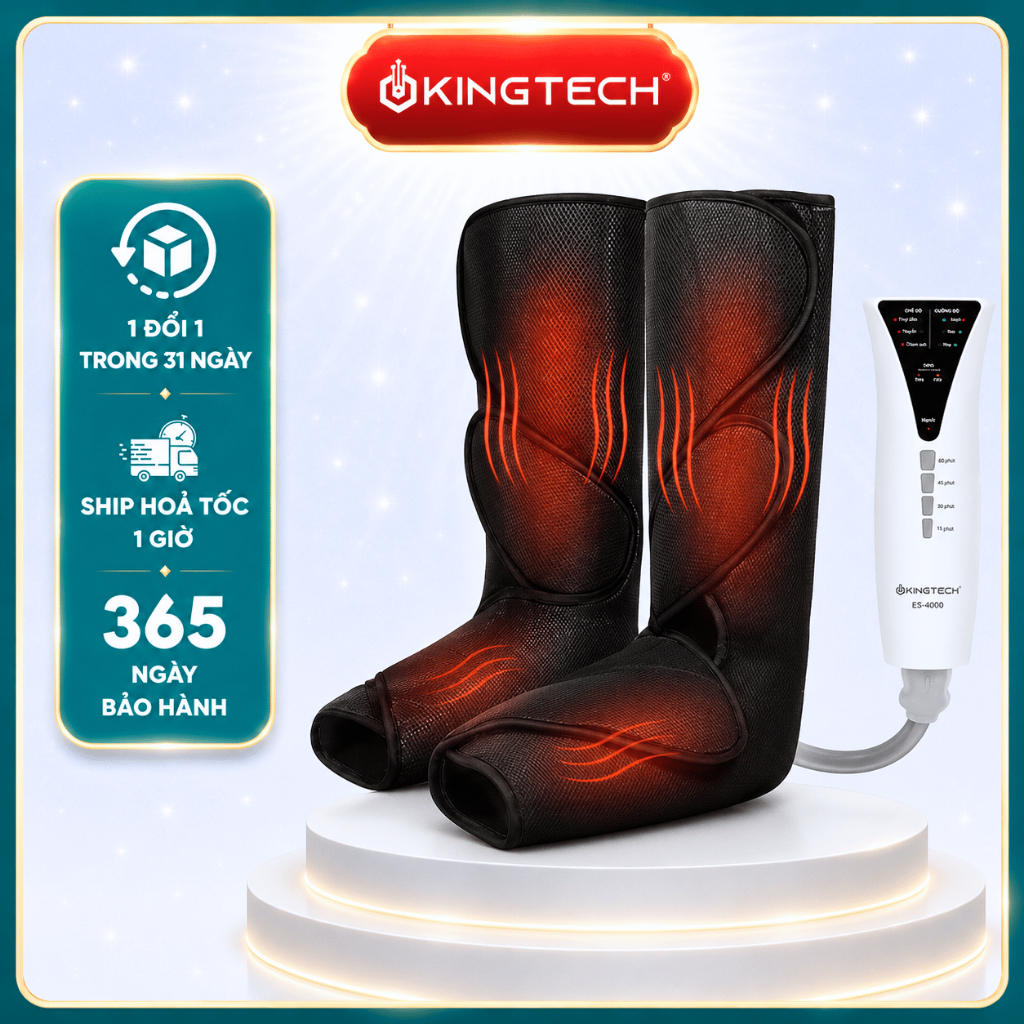 Máy Massage Chân Chuyên Sâu KINGTECH ST-502B - Hỗ Trợ Xoa Bóp Bàn, Bắp Chân - Bảo Hành 12 Tháng