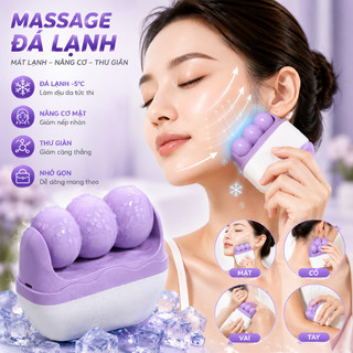 Con Lăn Đá Massage Mặt Mini 2 Đầu Làm Mát Nâng Cơ, Giảm Sưng, Se Khít Lỗ Chân Lông TORO, Dụng Cụ Massage Đa Năng Cổ Vaii