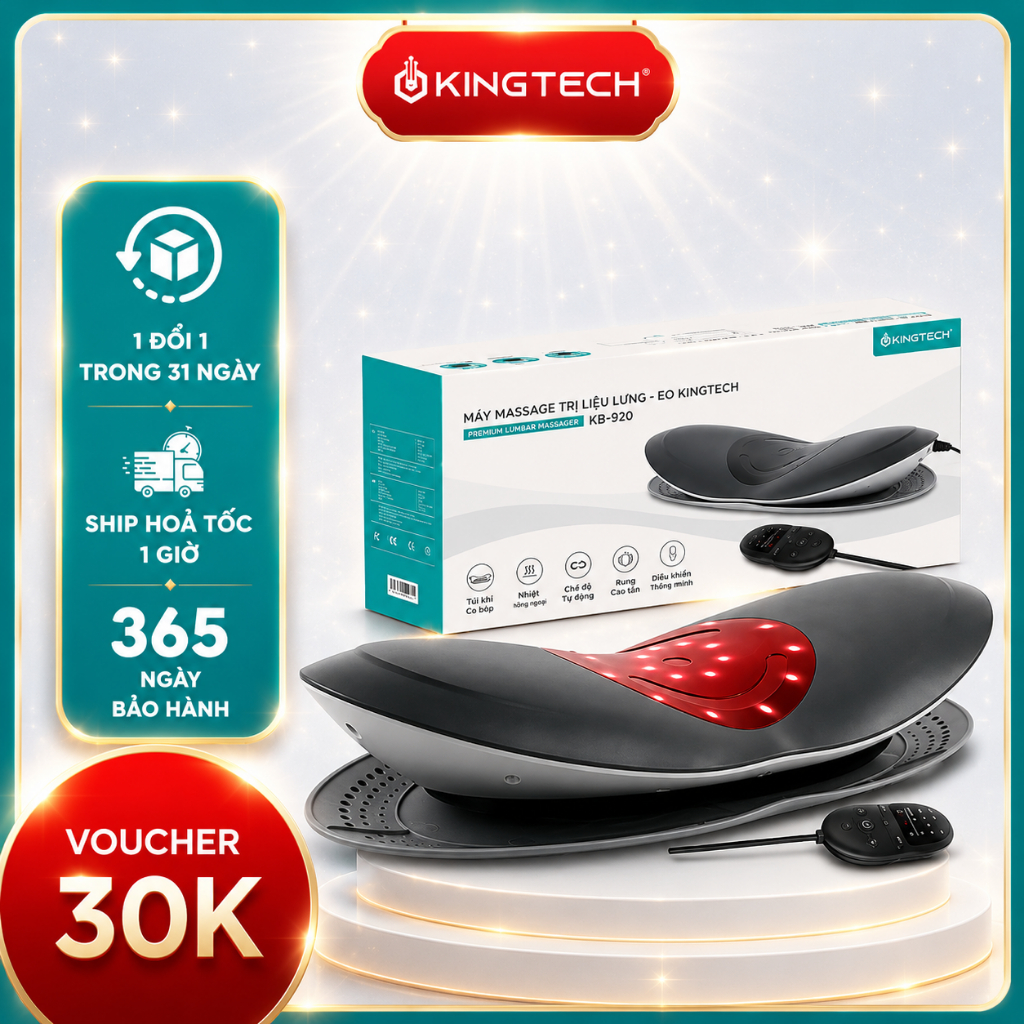 Máy Massage Trị Liệu Lưng, Hông Cao Cấp KB-920 - Chuyên Sâu Thắt Lưng, Cột Sống - Bảo Hành 12 Tháng 