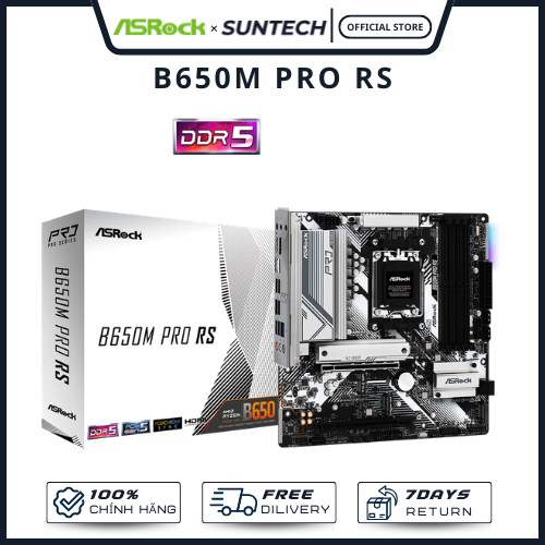 Mainboard ASRock B650M Pro RS - Socket AM5, DDR5, PCIe 5.0 – Hiệu Năng Vượt Trội Cho Hệ Sinh Thái AM