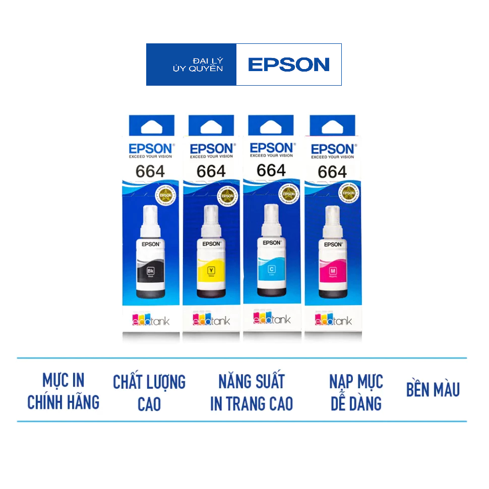 Mực Máy In Epson T664 Dùng Cho Máy L310/L360/L1300/L120/L121/L1300...