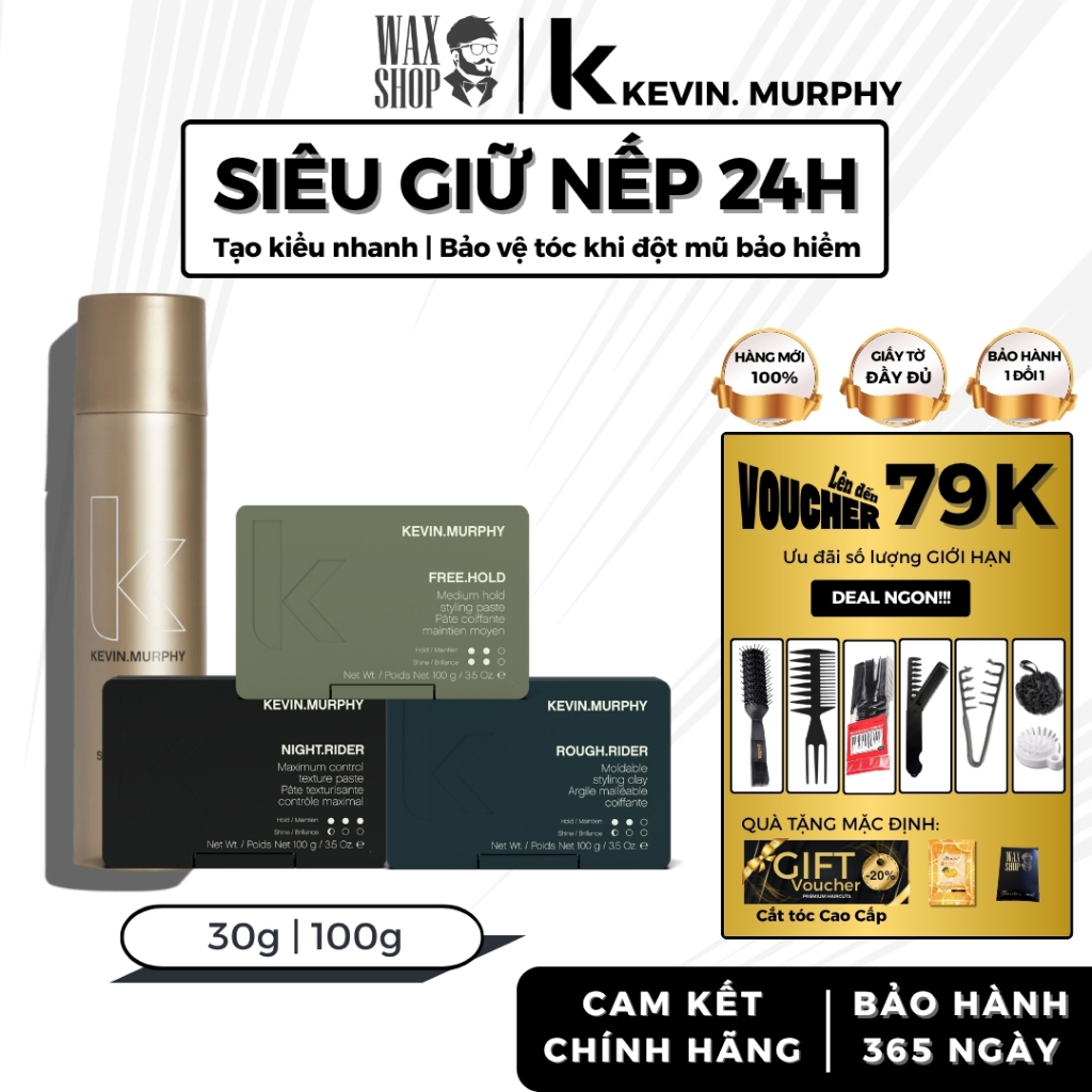 Sáp vuốt tóc nam Rough Rider Night Rider  Free Hold Session Spray Kevin Murphy - Waxshop - TK