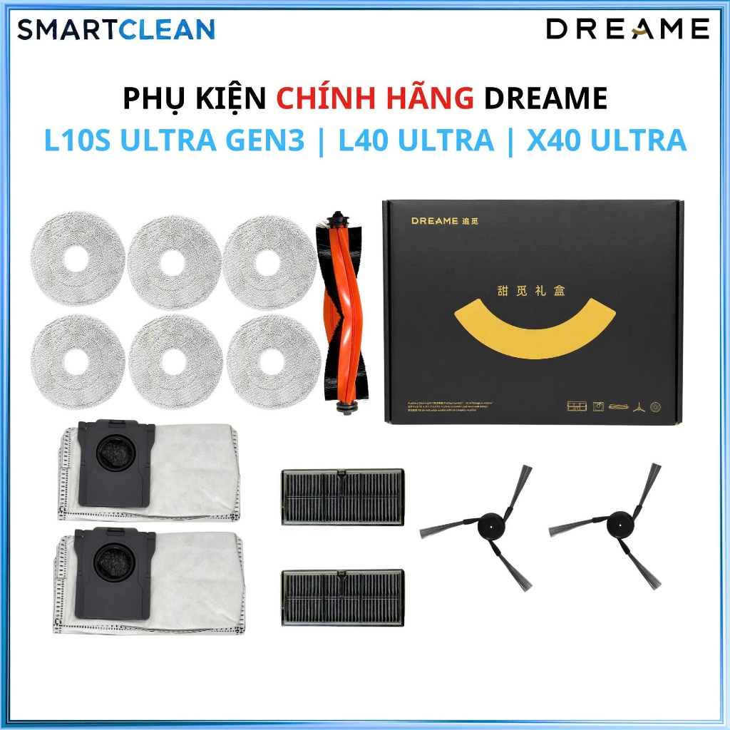 Phụ kiện CHÍNH HÃNG robot Dreame L10s Ultra Gen3 | X40 Ultra | L40 Ultra