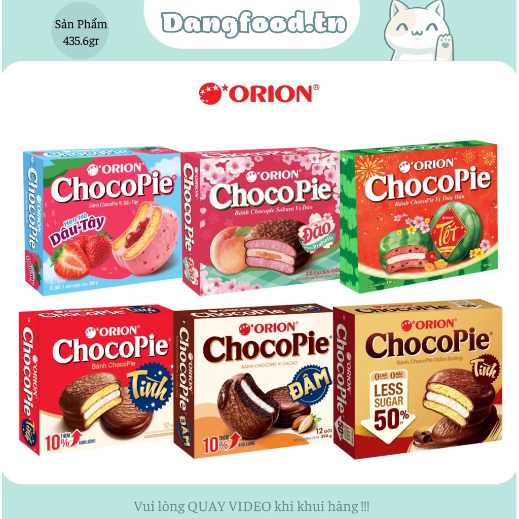 Bánh Chocopie Vị Dưa Hấu 336gr Orion - Đầy Đủ Các Vị Chocopie