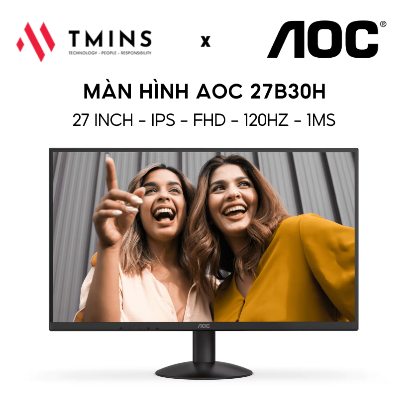 Màn Hình AOC 27B30H/74 27 inch /IPS /FHD /120Hz /1ms - Hàng chính hãng