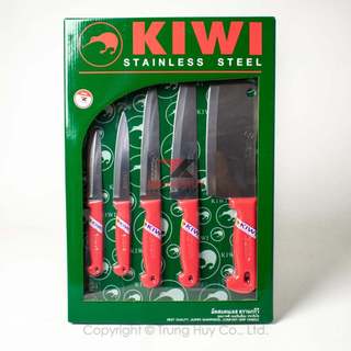Bộ dao thái lan cán nhựa kiwi 5 món - hàng nhập khẩu thái lan