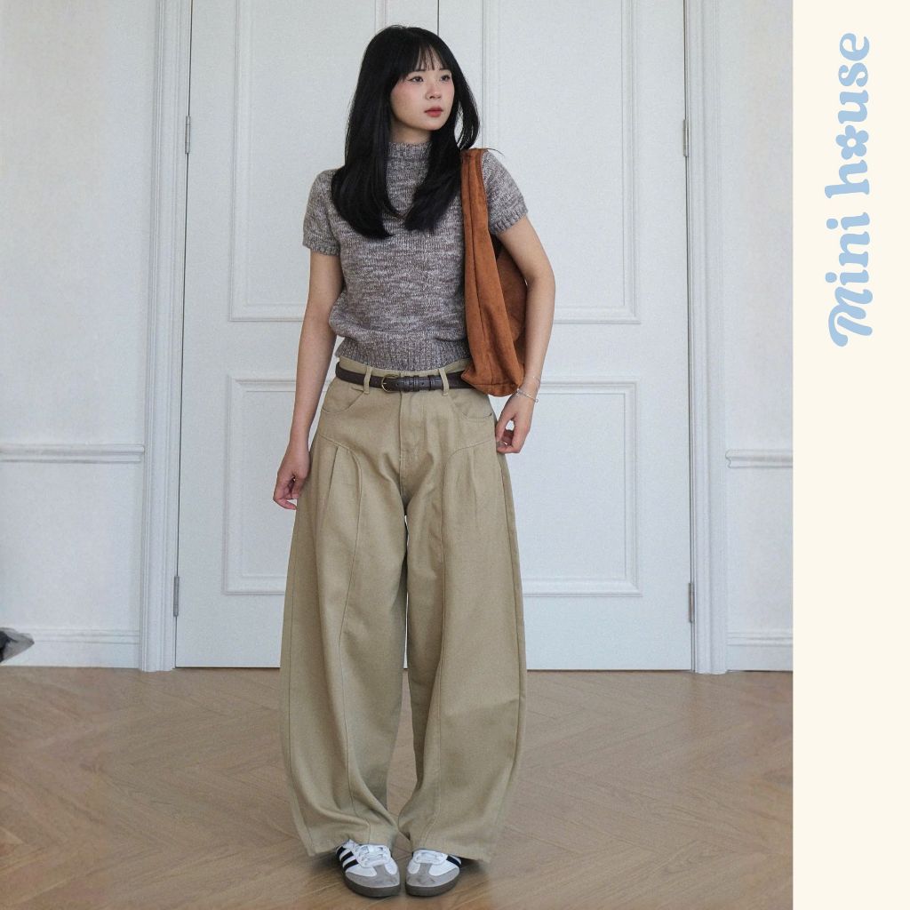 𝐌𝐢𝐧𝐢 𝐇𝐨𝐮𝐬𝐞 - Quần kaki mỏng cạp cao thiết kế ống cong nhẹ phối đồ mùa hè năng động trẻ trung MINI13 | BigBuy360 - bigbuy360.vn