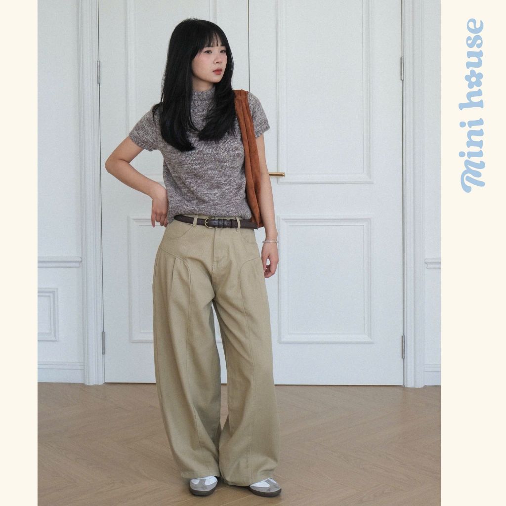 𝐌𝐢𝐧𝐢 𝐇𝐨𝐮𝐬𝐞 - Quần kaki mỏng cạp cao thiết kế ống cong nhẹ phối đồ mùa hè năng động trẻ trung MINI13 | BigBuy360 - bigbuy360.vn