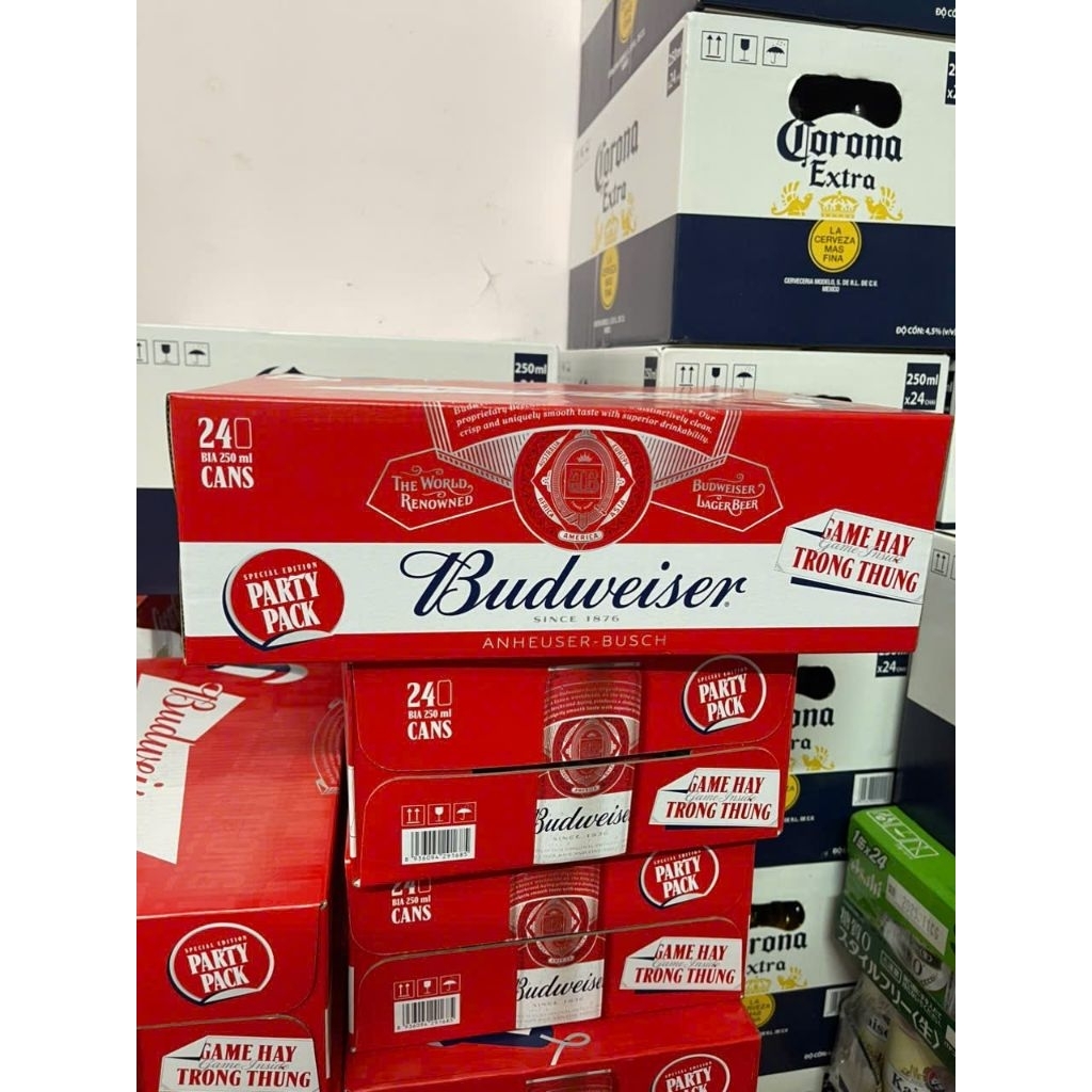 Budweiser 250ml beer thùng 24 lon
