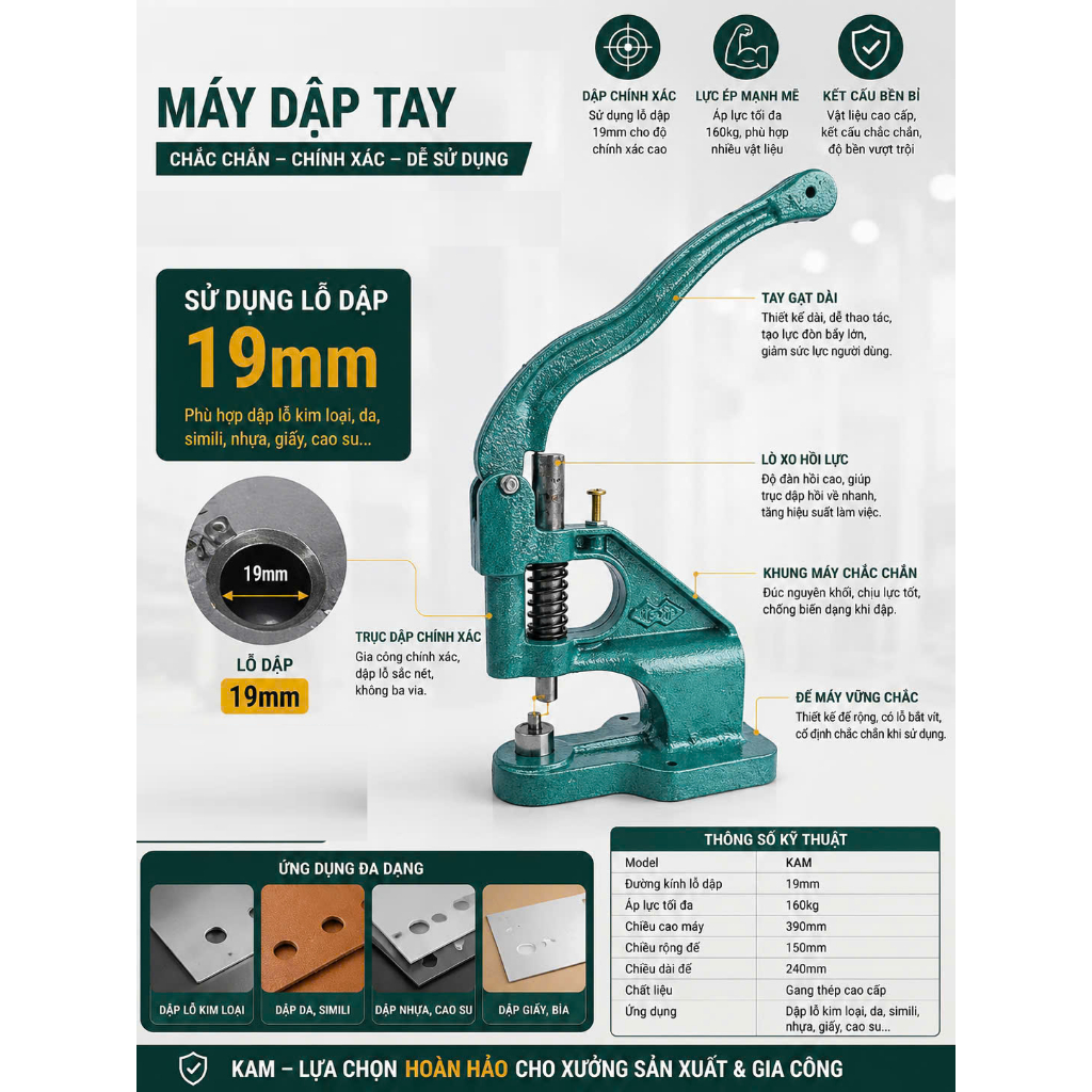 MÁY DẬP CÚC- ĐÓNG NÚT ĐA CHỨC NĂNG ( Máy không kèm khuôn cối )