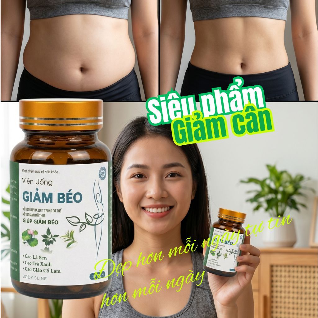 Combo Viên uống giảm cân Giảm Béo Chính hãng Hộp 30 viên, Hỗ trợ kiểm soát cân nặng an toàn hiệu quả