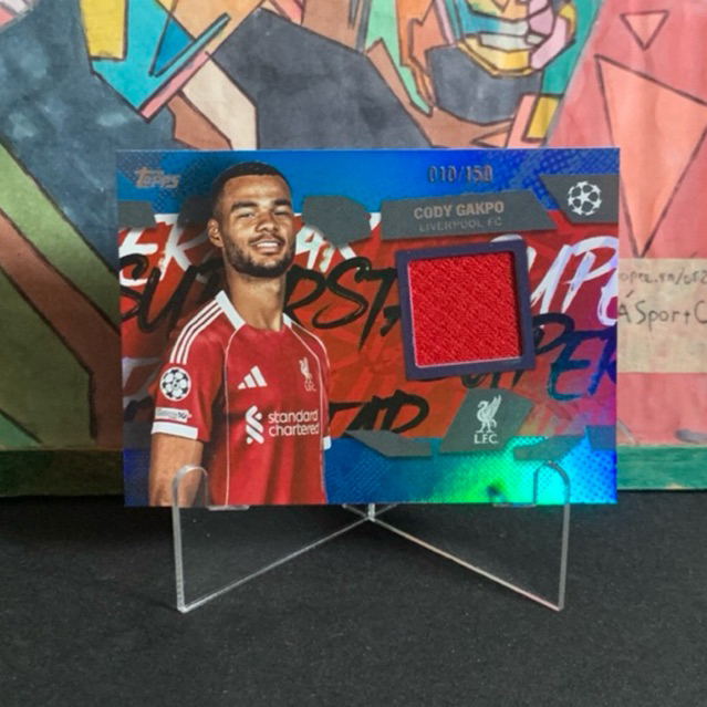 Thẻ mảnh áo Cody Gakpo /150 | PLAYER WORN | TOPPS UEFA CLUB COMPETITIONS 2025/26