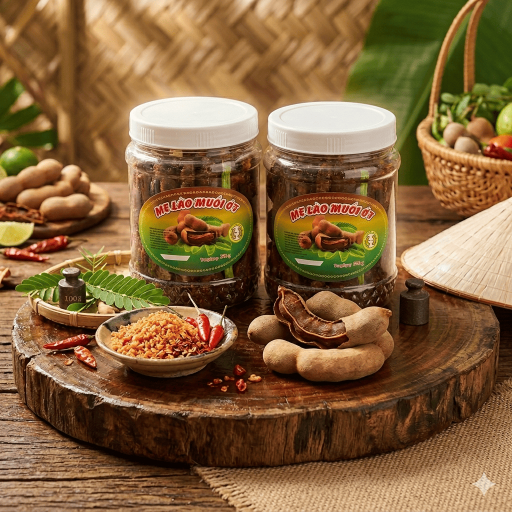 Me Lào Chấm Muối Tôm Loại 1