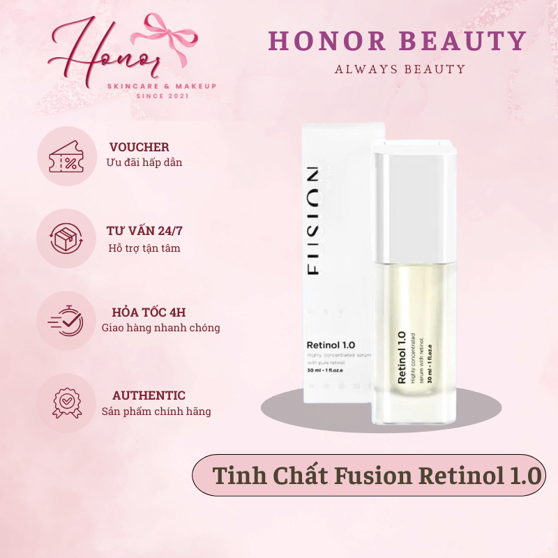 Tinh chất Fusion Retinol 1.0 Meso chống lão hóa, dưỡng trắng, giảm nám, giảm mụn