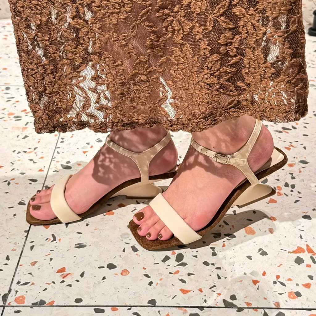 SANDAL ĐẾ XUỒNG 5CM - QUAI NGANG BASIC - ĐẾ LÓT DA LỘN - DA MỀM ÊM CHÂN