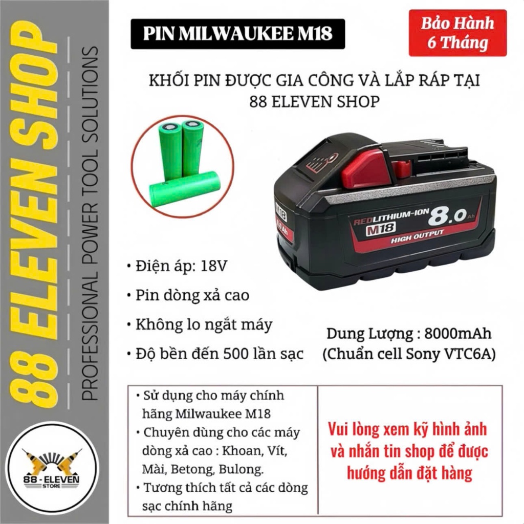 Pin Đóng Milwaukee M12-M18 Nhận Sạc Hãng (NZ)