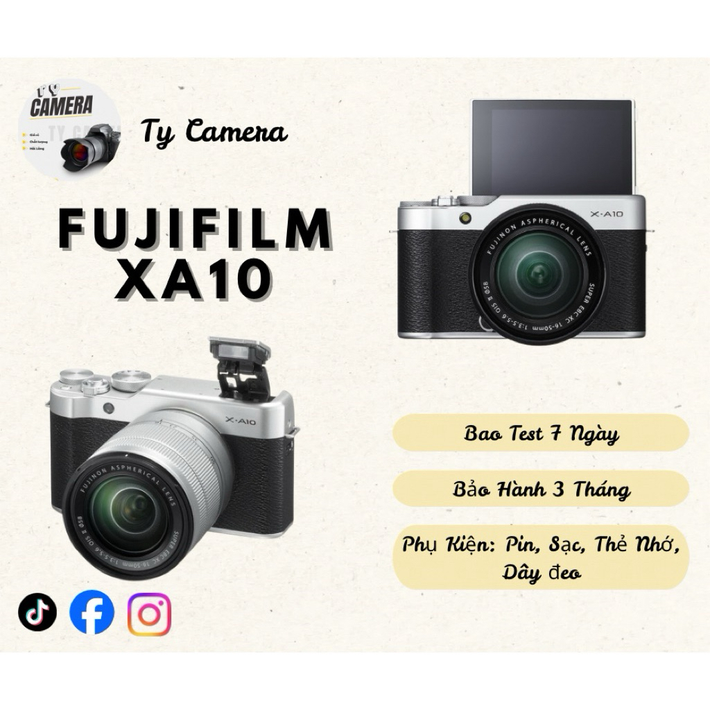 Máy ảnh FUJIFILM XA10 mới 94-96% đẹp không lỗi (kèm full phụ kiện)