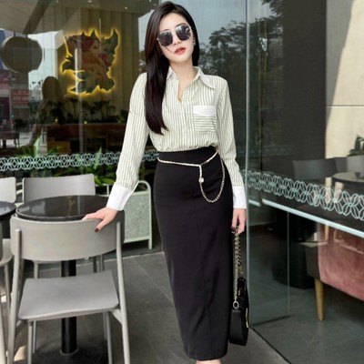 Chân váy bút chì công sở xẻ sau thanh lịch Callene (L2815)