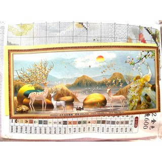 tranh thêu chữ thập hươu NAI tài lộc *E57 EDB57 E68 E53 E76 E77 E64 E78 E79 E66 E67 E82 E83 E87 E89 E88 EDB57 E128 83084