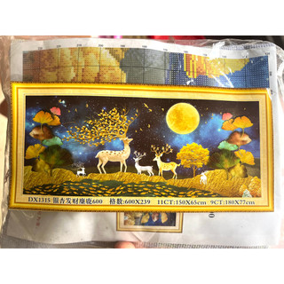 tranh thêu chữ thập hươu NAI tài lộc *E57 EDB57 E68 E53 E76 E77 E64 E78 E79 E66 E67 E82 E83 E87 E89 E88 EDB57 E128 83084