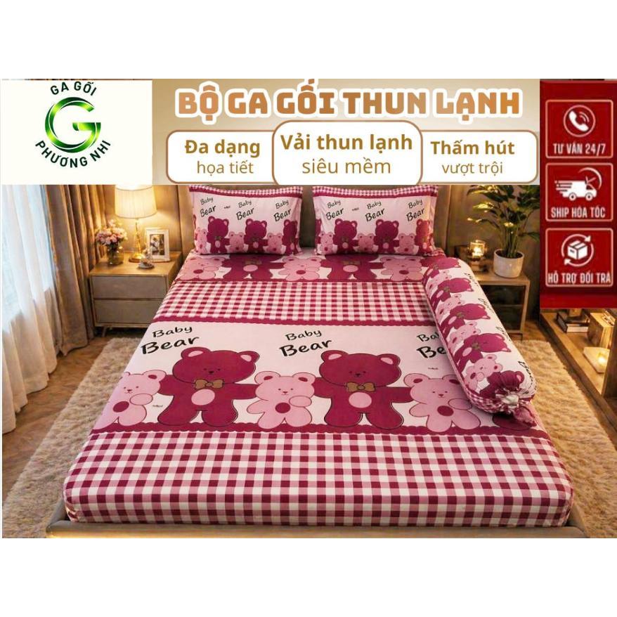 Drap Thun Lạnh Hàn Quốc , Ga Trải Giường Thun Lạnh Họa Tiết Thú Đủ Size Từ 1m2 đến 2m2
