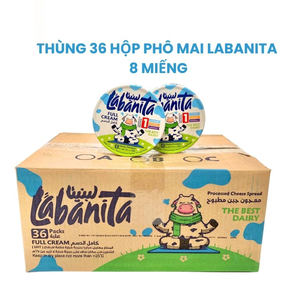 Thùng phô mai Ai Cập Labanita hộp 8 miếng (36 hộp)