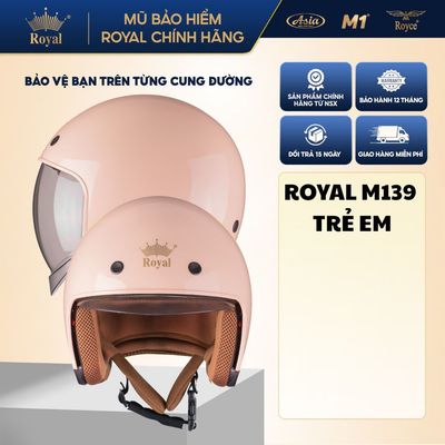Mũ bảo hiểm 3/4 trẻ em Royal M139 kính âm size S - M cao cấp, Bảo hành 12 tháng tại nhà sản xuất