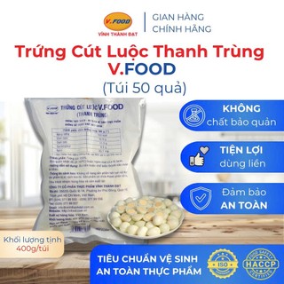 Trứng Cút Luộc Thanh Trùng VFood, Bóc Vỏ Sẵn, Tiện Lợi Cho Quán & Gia Đình