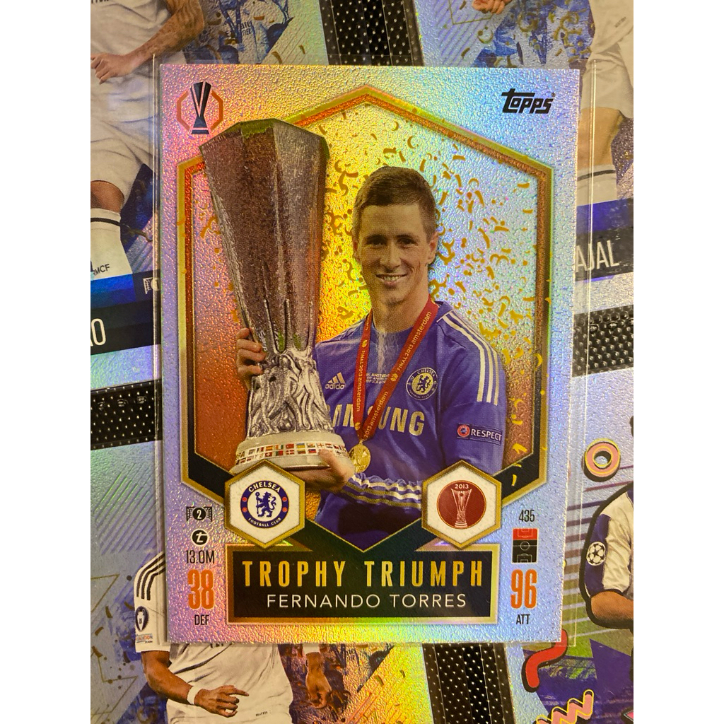 Thẻ cầu thủ Fernando Torres Topps Match Attax 2024/25 Áo Chelsea TROPHY TRIUMPH #435