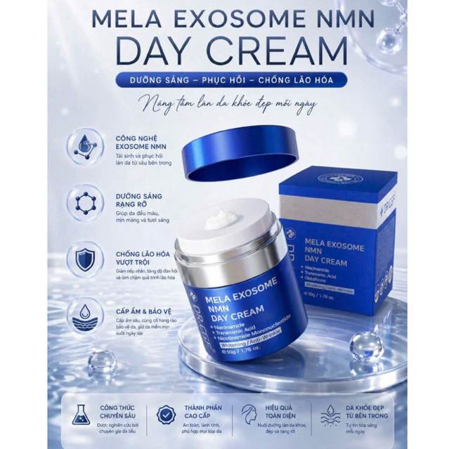 Dr.CGF Mela Exosome NMN Day Cream phục hồi da ban ngày