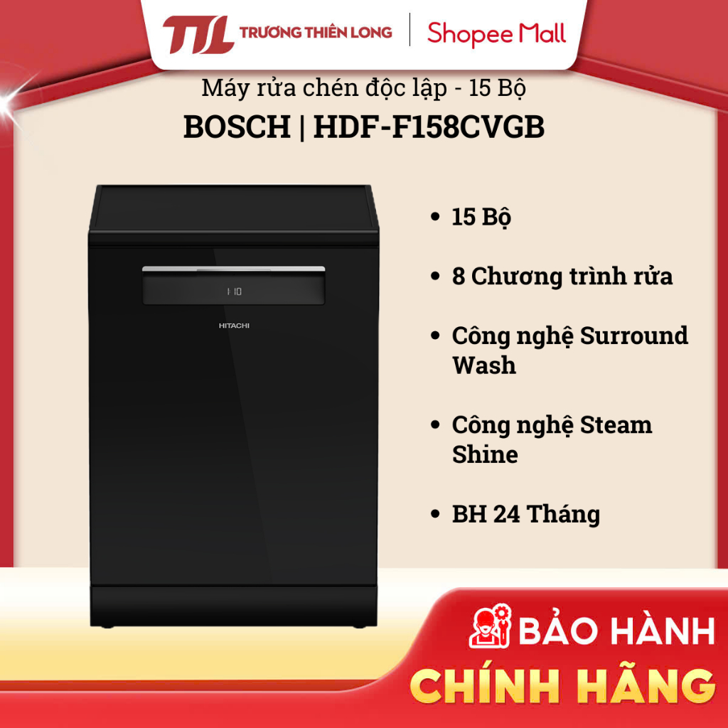 HDF-F158CVGB - Máy Rửa Chén Độc Lập Hitachi HDF F158CVGB 15 Bộ [TOÀN QUỐC]
