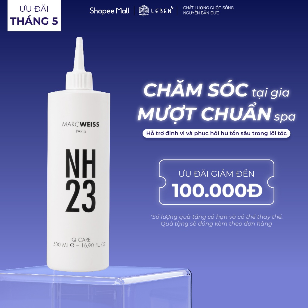 Nước thần treatment NH23 IQ CARE 500ml Công Nghệ Tỏa Nhiệt Phục Hồi Tóc Hư Tổn Sau 23s | Leben Việt 