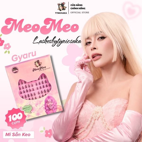Mi Cụm Sẵn Keo Dòng Gyaru Meomeo LashesbyTyniOsaka
