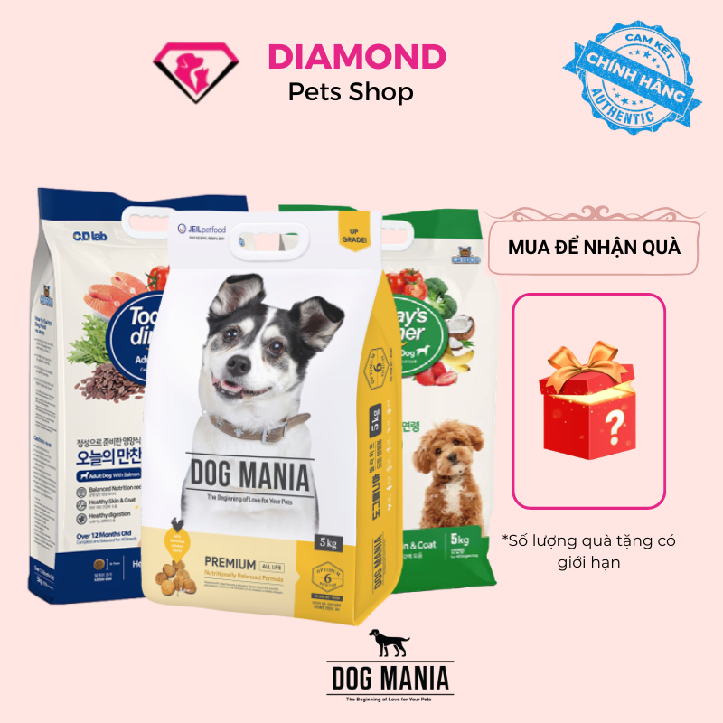 [5kg] Thức ăn hạt cho chó Dog Mania Premium, Today Dog mẫu mới 5kg