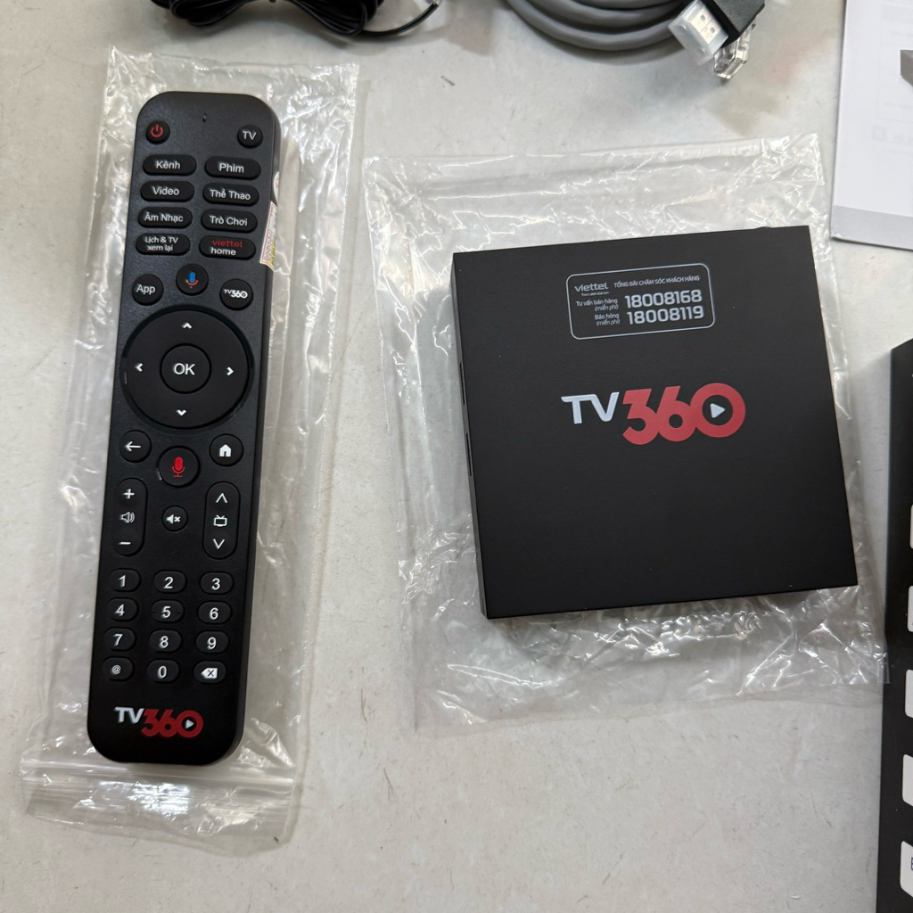 BOX TV 360 B866V2F siêu mượt kèm phụ kiện điều khiển giọng nói đã nạp rom atv kg mất cước hàng tháng