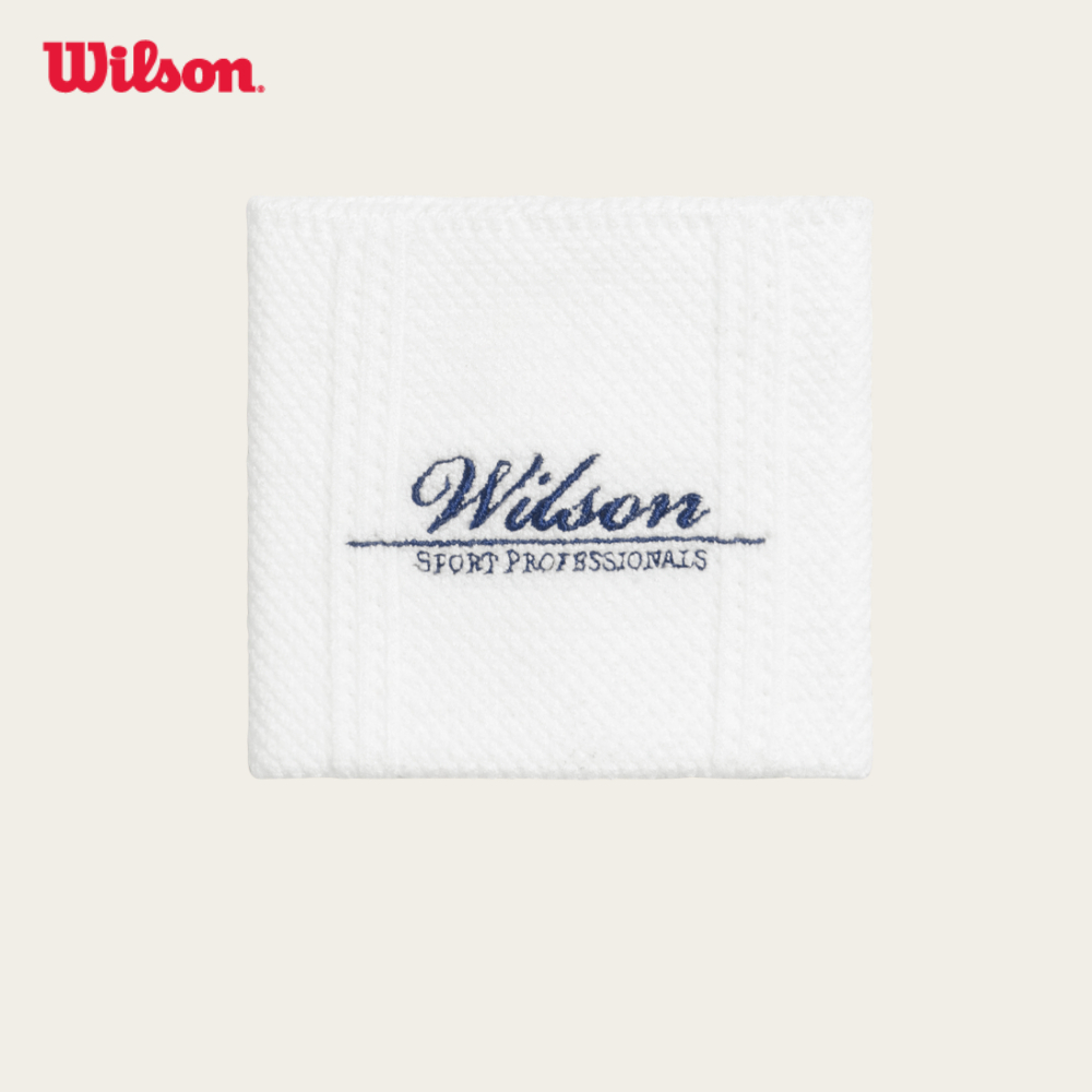 Wilson Unisex Terry Logo Jacquard Wristband Băng Tay Thể Thao WA00023W001001
