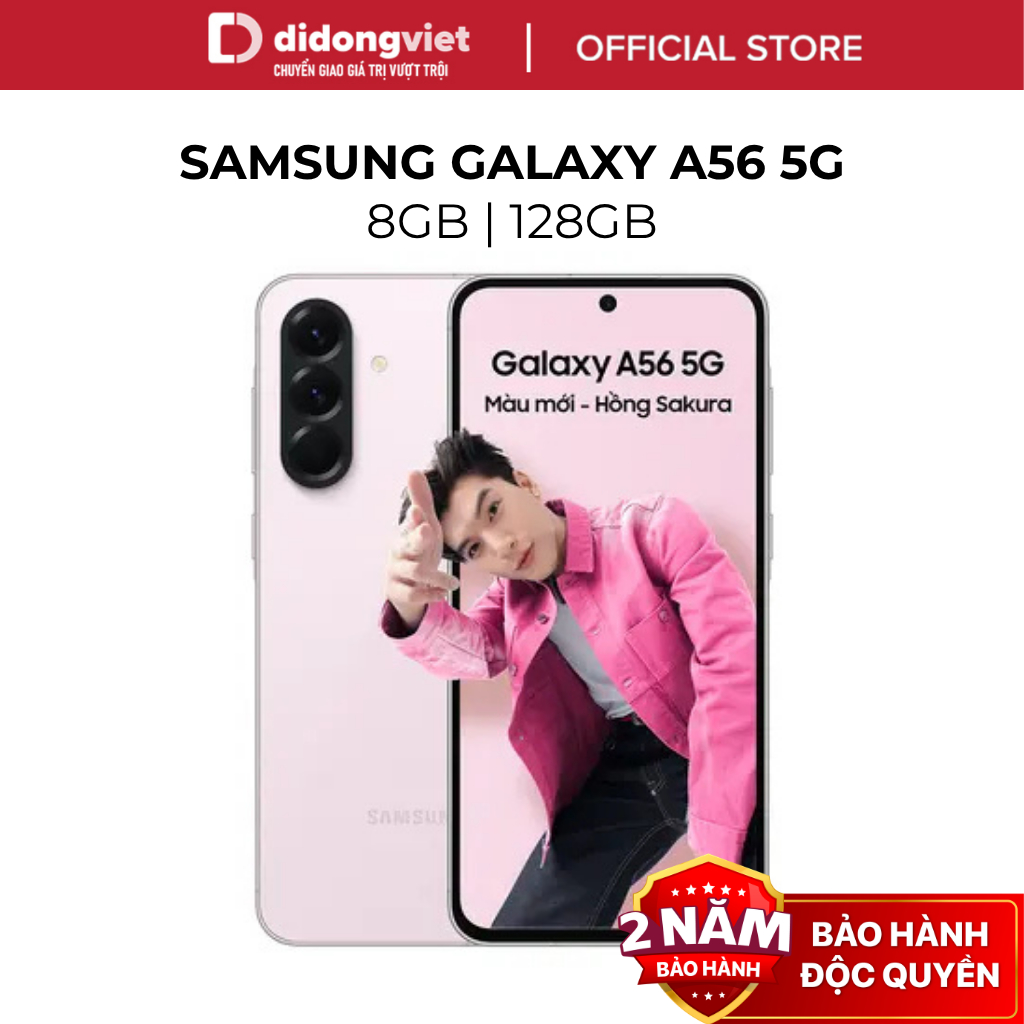 Điện thoại Samsung Galaxy A56 5G 8GB | 128GB - Màn hình 6.7", Camera 50MP, 5000mAh - Hàng Chính Hãng
