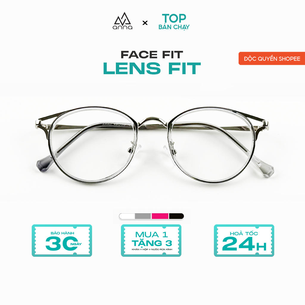 Gọng kính cận thời trang nam nữ ANNA kim loại dáng oval cánh tiên unisex cá tính OL 22007 | BigBuy360 - bigbuy360.vn