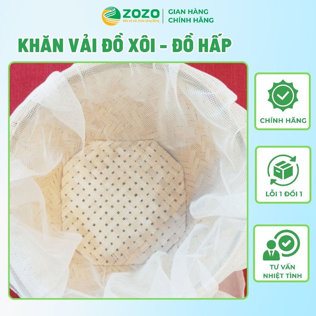 Khăn vải đồ xôi ngon, hấp đỗ, hấp bánh, khăn vải chống dính tiện lợi, đa năng ZoZo